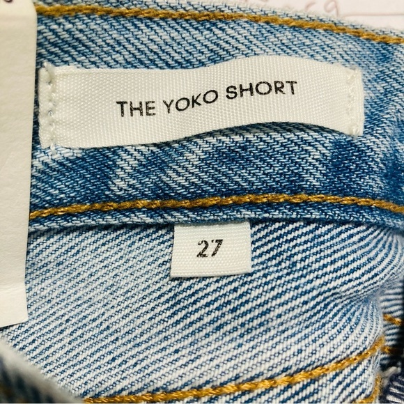 DENIM FORUM Sz 27 The Yoko Light Wash Distressed Denim  Jeans Shorts by Aritzia - Picture 10 of 16
